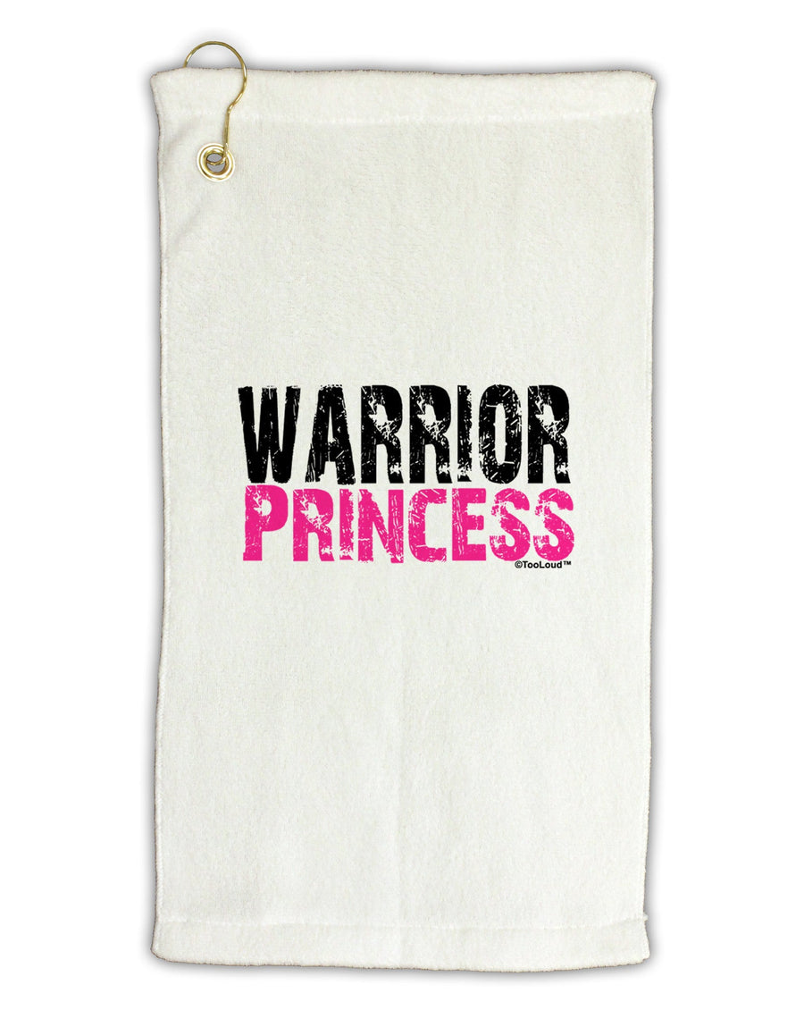 Warrior Princess Pink Micro Terry Gromet Golf Towel 11&#x22;x19-Golf Towel-TooLoud-White-Davson Sales