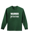 Warrior Princess Script Adult Long Sleeve Dark T-Shirt-TooLoud-Dark-Green-Small-Davson Sales