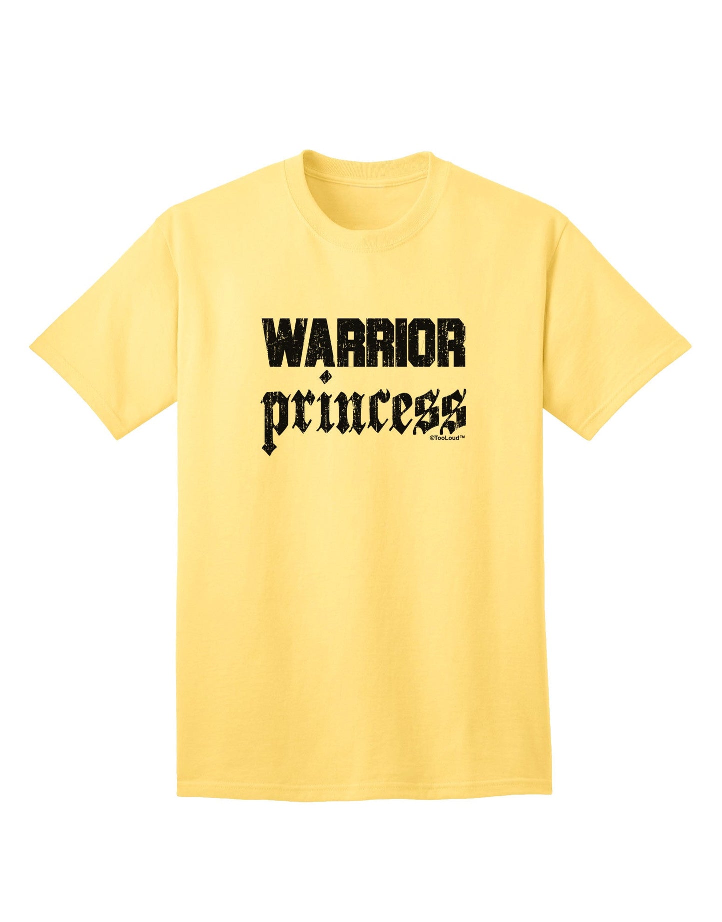 Warrior Princess Script Adult T-Shirt-Mens T-Shirt-TooLoud-Yellow-Small-Davson Sales
