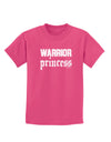 Warrior Princess Script Childrens Dark T-Shirt-Childrens T-Shirt-TooLoud-Sangria-X-Small-Davson Sales