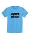 Warrior Princess Script Childrens T-Shirt-Childrens T-Shirt-TooLoud-Aquatic-Blue-X-Small-Davson Sales