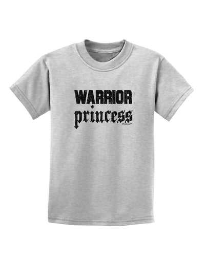 Warrior Princess Script Childrens T-Shirt-Childrens T-Shirt-TooLoud-AshGray-X-Small-Davson Sales