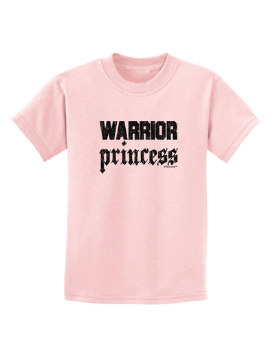 Warrior Princess Script Childrens T-Shirt-Childrens T-Shirt-TooLoud-PalePink-X-Small-Davson Sales