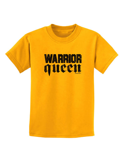 Warrior Queen Script Childrens T-Shirt-Childrens T-Shirt-TooLoud-Gold-X-Small-Davson Sales