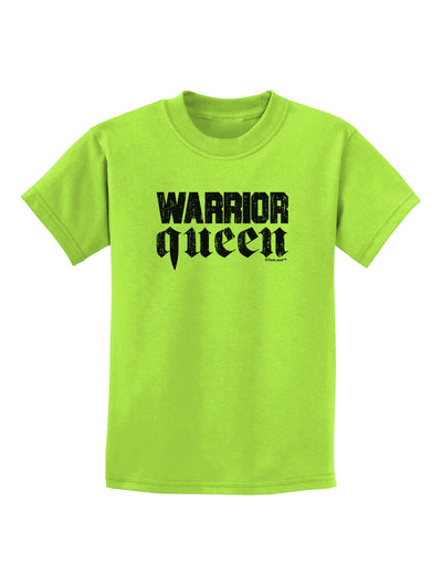 Warrior Queen Script Childrens T-Shirt-Childrens T-Shirt-TooLoud-Lime-Green-X-Small-Davson Sales