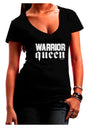 Warrior Queen Script Juniors V-Neck Dark T-Shirt-Womens V-Neck T-Shirts-TooLoud-Black-Juniors Fitted Small-Davson Sales