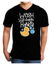 Wash your Damn Hands Adult V-Neck T-shirt-Mens T-Shirt-TooLoud-Black-Small-Davson Sales