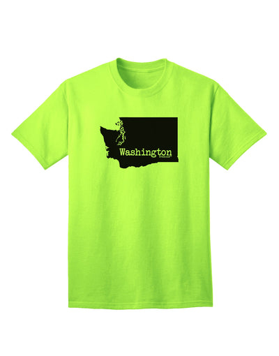 Washington - United States Geographical Silhouette Adult T-Shirt Collection-Mens T-shirts-TooLoud-Neon-Green-Small-Davson Sales