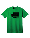 Washington - United States Geographical Silhouette Adult T-Shirt Collection-Mens T-shirts-TooLoud-Kelly-Green-Small-Davson Sales