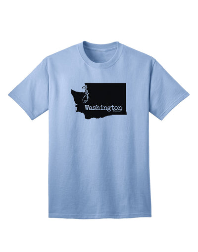 Washington - United States Geographical Silhouette Adult T-Shirt Collection-Mens T-shirts-TooLoud-Light-Blue-Small-Davson Sales