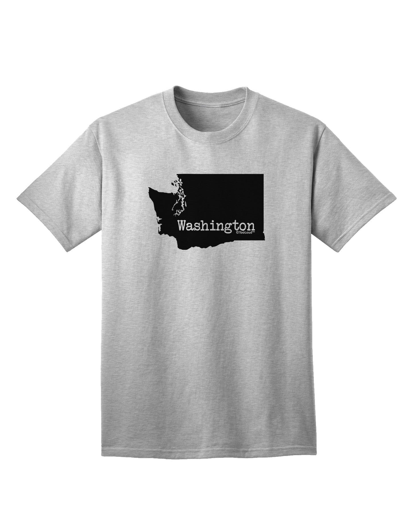 Washington - United States Geographical Silhouette Adult T-Shirt Collection-Mens T-shirts-TooLoud-AshGray-Small-Davson Sales