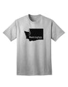 Washington - United States Geographical Silhouette Adult T-Shirt Collection-Mens T-shirts-TooLoud-AshGray-Small-Davson Sales