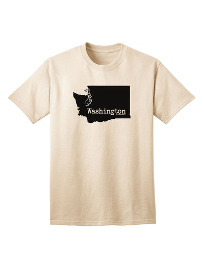 Washington - United States Geographical Silhouette Adult T-Shirt Collection-Mens T-shirts-TooLoud-Natural-Small-Davson Sales