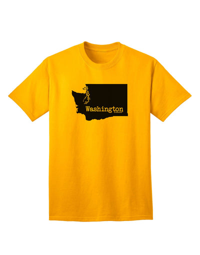 Washington - United States Geographical Silhouette Adult T-Shirt Collection-Mens T-shirts-TooLoud-Gold-Small-Davson Sales