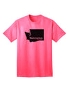 Washington - United States Geographical Silhouette Adult T-Shirt Collection-Mens T-shirts-TooLoud-Neon-Pink-Small-Davson Sales