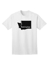 Washington - United States Geographical Silhouette Adult T-Shirt Collection-Mens T-shirts-TooLoud-White-Small-Davson Sales