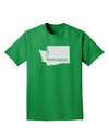 Washington - United States Shape Adult Dark T-Shirt-Mens T-Shirt-TooLoud-Kelly-Green-Small-Davson Sales