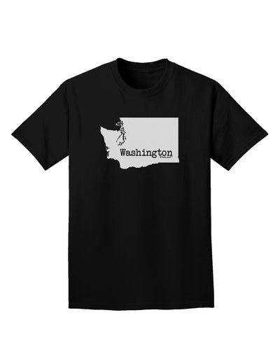 Washington - United States Shape Adult Dark T-Shirt-Mens T-Shirt-TooLoud-Black-Small-Davson Sales