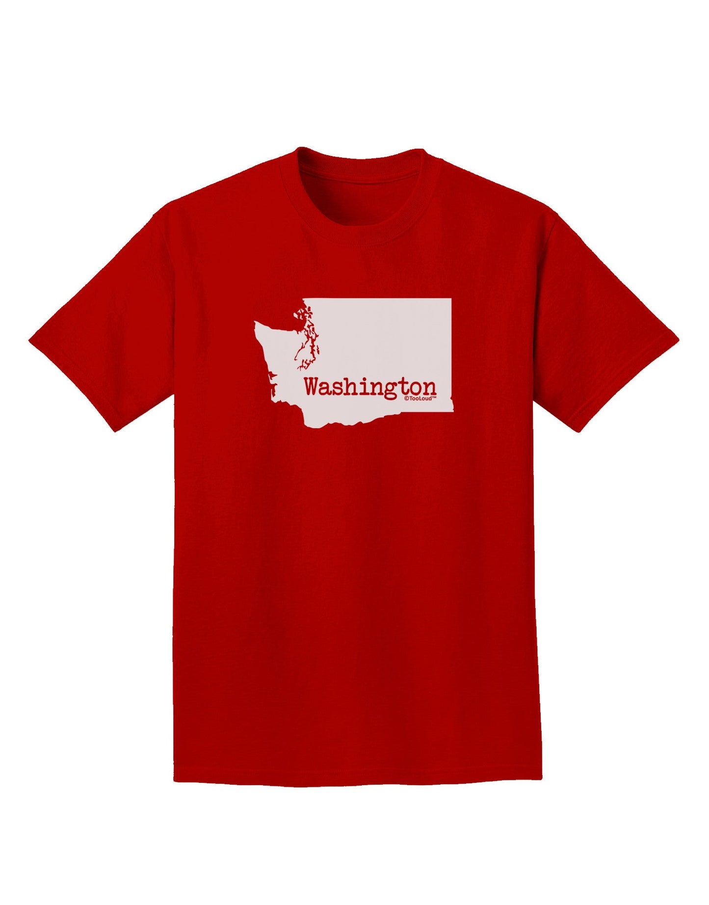 Washington - United States Shape Adult Dark T-Shirt-Mens T-Shirt-TooLoud-Red-Small-Davson Sales