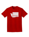 Washington - United States Shape Adult Dark T-Shirt-Mens T-Shirt-TooLoud-Red-Small-Davson Sales