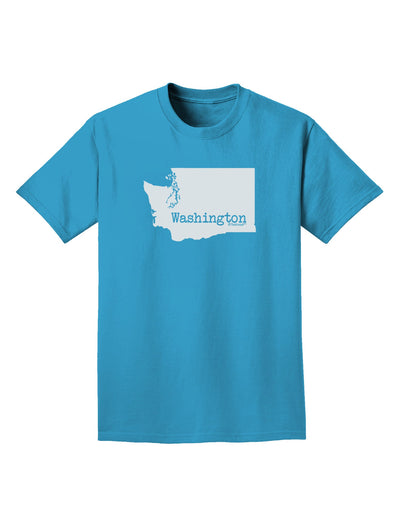 Washington - United States Shape Adult Dark T-Shirt-Mens T-Shirt-TooLoud-Turquoise-Small-Davson Sales