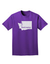 Washington - United States Shape Adult Dark T-Shirt-Mens T-Shirt-TooLoud-Purple-Small-Davson Sales