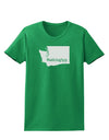 Washington - United States Shape Womens Dark T-Shirt-TooLoud-Kelly-Green-X-Small-Davson Sales