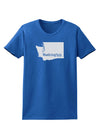 Washington - United States Shape Womens Dark T-Shirt-TooLoud-Royal-Blue-X-Small-Davson Sales