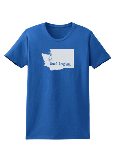 Washington - United States Shape Womens Dark T-Shirt-TooLoud-Royal-Blue-X-Small-Davson Sales