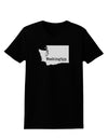 Washington - United States Shape Womens Dark T-Shirt-TooLoud-Black-X-Small-Davson Sales