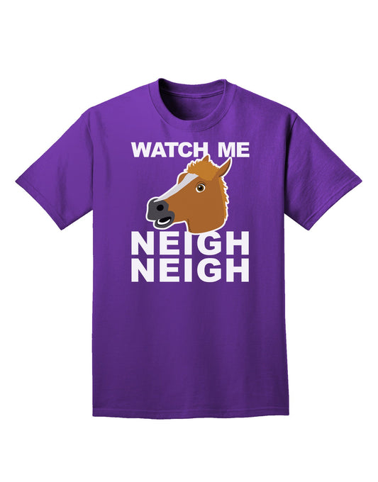 Watch Me Neigh Neigh Adult Dark T-Shirt-Mens T-Shirt-TooLoud-Purple-Small-Davson Sales