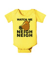 Watch Me Neigh Neigh Baby Romper Bodysuit by TooLoud-Baby Romper-TooLoud-Yellow-06-Months-Davson Sales