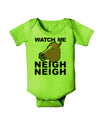 Watch Me Neigh Neigh Baby Romper Bodysuit by TooLoud-Baby Romper-TooLoud-Lime-06-Months-Davson Sales