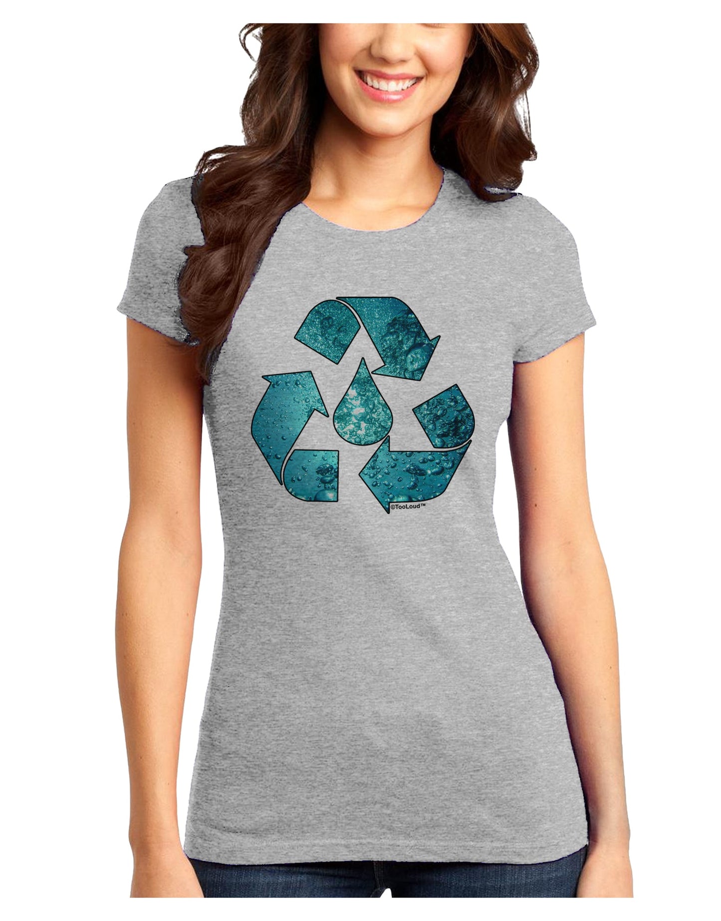 Water Conservation Juniors T-Shirt by TooLoud-Womens Juniors T-Shirt-TooLoud-Ash-Gray-Juniors Fitted X-Small-Davson Sales