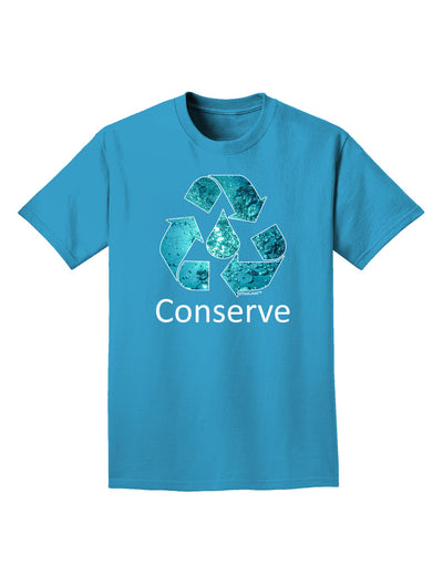 Water Conservation Text Adult Dark T-Shirt by TooLoud-Mens T-Shirt-TooLoud-Turquoise-Small-Davson Sales