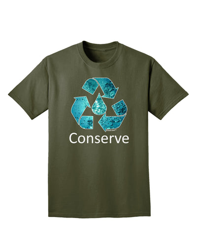 Water Conservation Text Adult Dark T-Shirt by TooLoud-Mens T-Shirt-TooLoud-Military-Green-Small-Davson Sales
