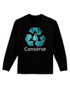 Water Conservation Text Adult Long Sleeve Dark T-Shirt by TooLoud-TooLoud-Black-Small-Davson Sales