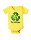 Water Conservation Text Baby Romper Bodysuit by TooLoud-Baby Romper-TooLoud-Yellow-06-Months-Davson Sales