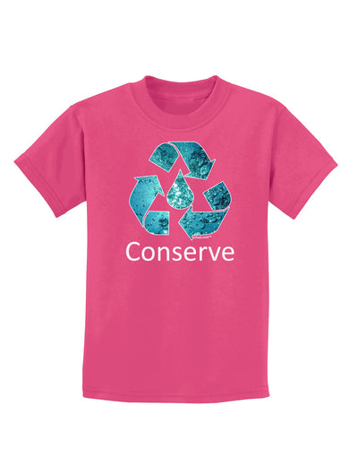 Water Conservation Text Childrens Dark T-Shirt by TooLoud-Childrens T-Shirt-TooLoud-Sangria-X-Small-Davson Sales