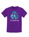 Water Conservation Text Childrens Dark T-Shirt by TooLoud-Childrens T-Shirt-TooLoud-Purple-X-Small-Davson Sales