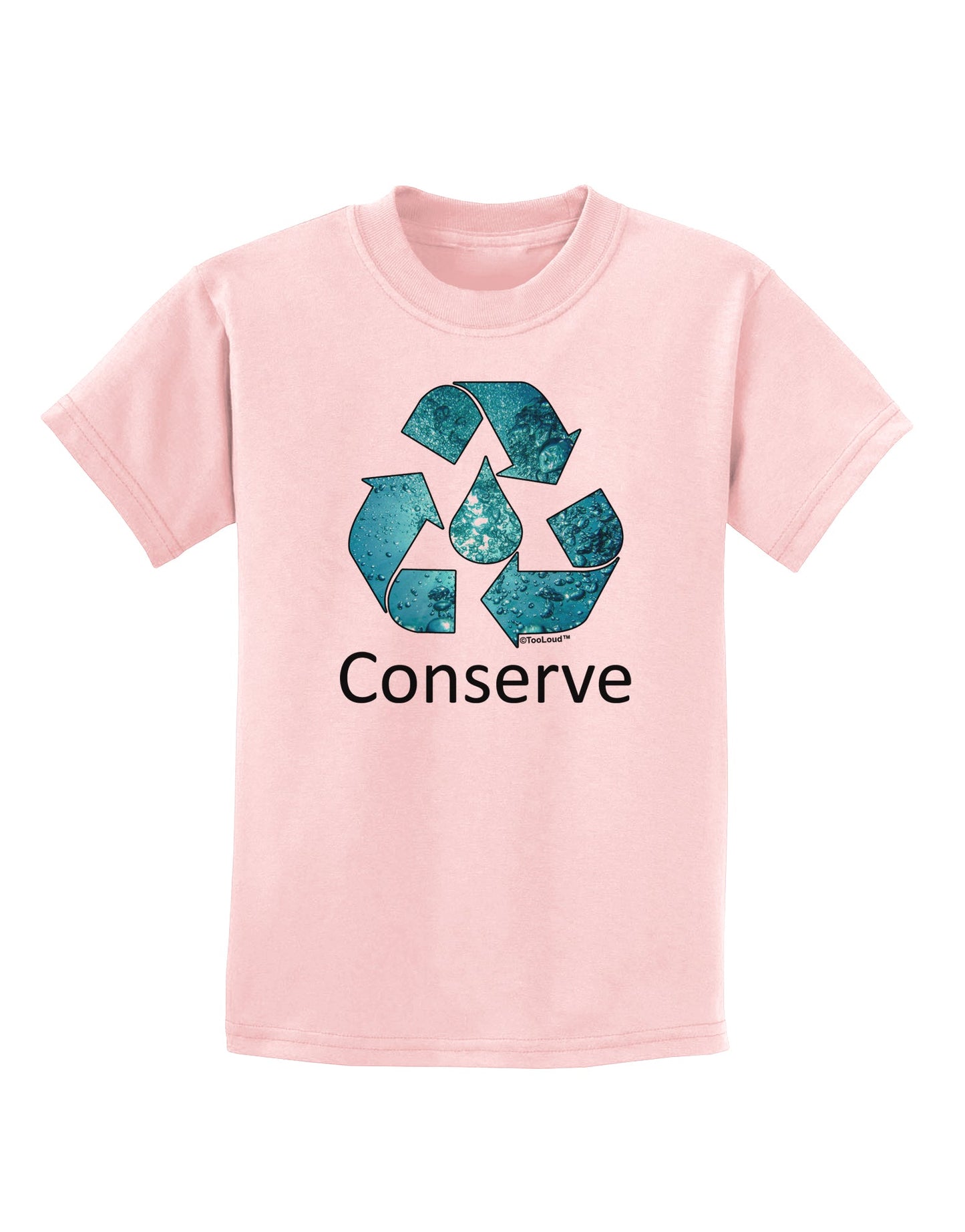 Water Conservation Text Childrens T-Shirt by TooLoud-Childrens T-Shirt-TooLoud-PalePink-X-Small-Davson Sales