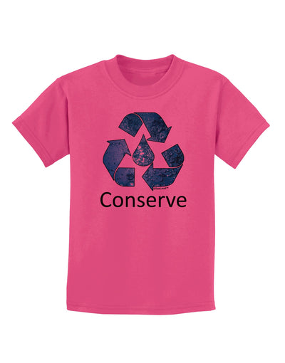 Water Conservation Text Childrens T-Shirt by TooLoud-Childrens T-Shirt-TooLoud-Sangria-X-Small-Davson Sales