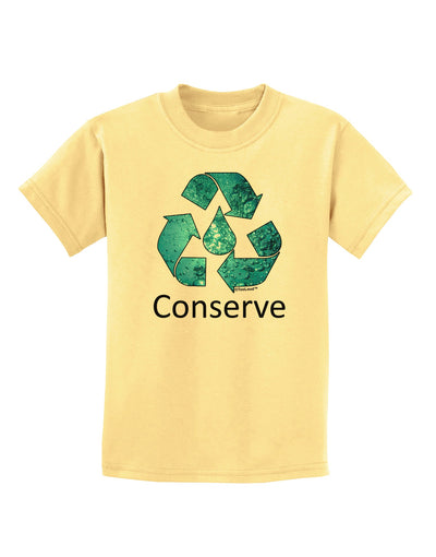 Water Conservation Text Childrens T-Shirt by TooLoud-Childrens T-Shirt-TooLoud-Daffodil-Yellow-X-Small-Davson Sales