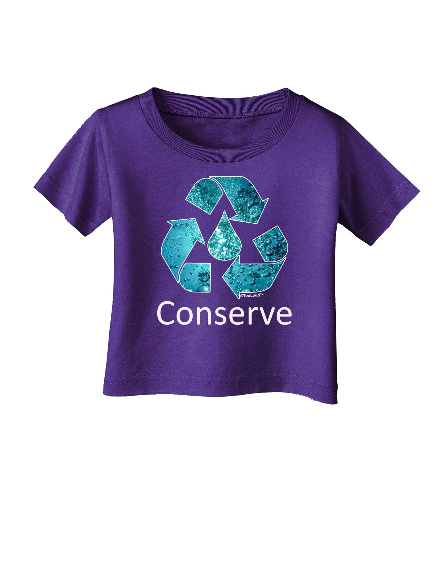 Water Conservation Text Infant T-Shirt Dark by TooLoud-Infant T-Shirt-TooLoud-Purple-06-Months-Davson Sales