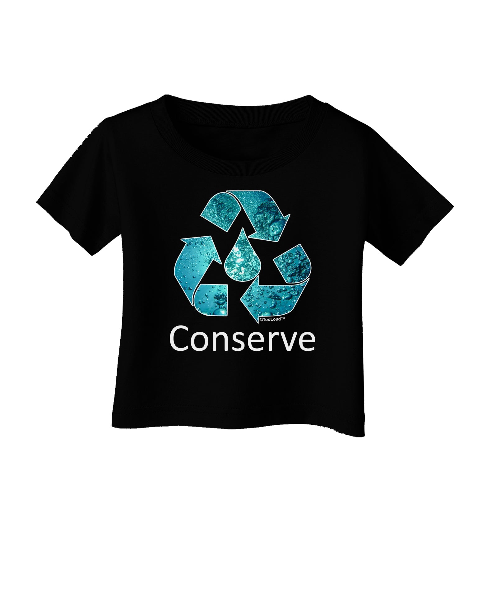 Water Conservation Text Infant T-Shirt Dark by TooLoud-Infant T-Shirt-TooLoud-Black-06-Months-Davson Sales