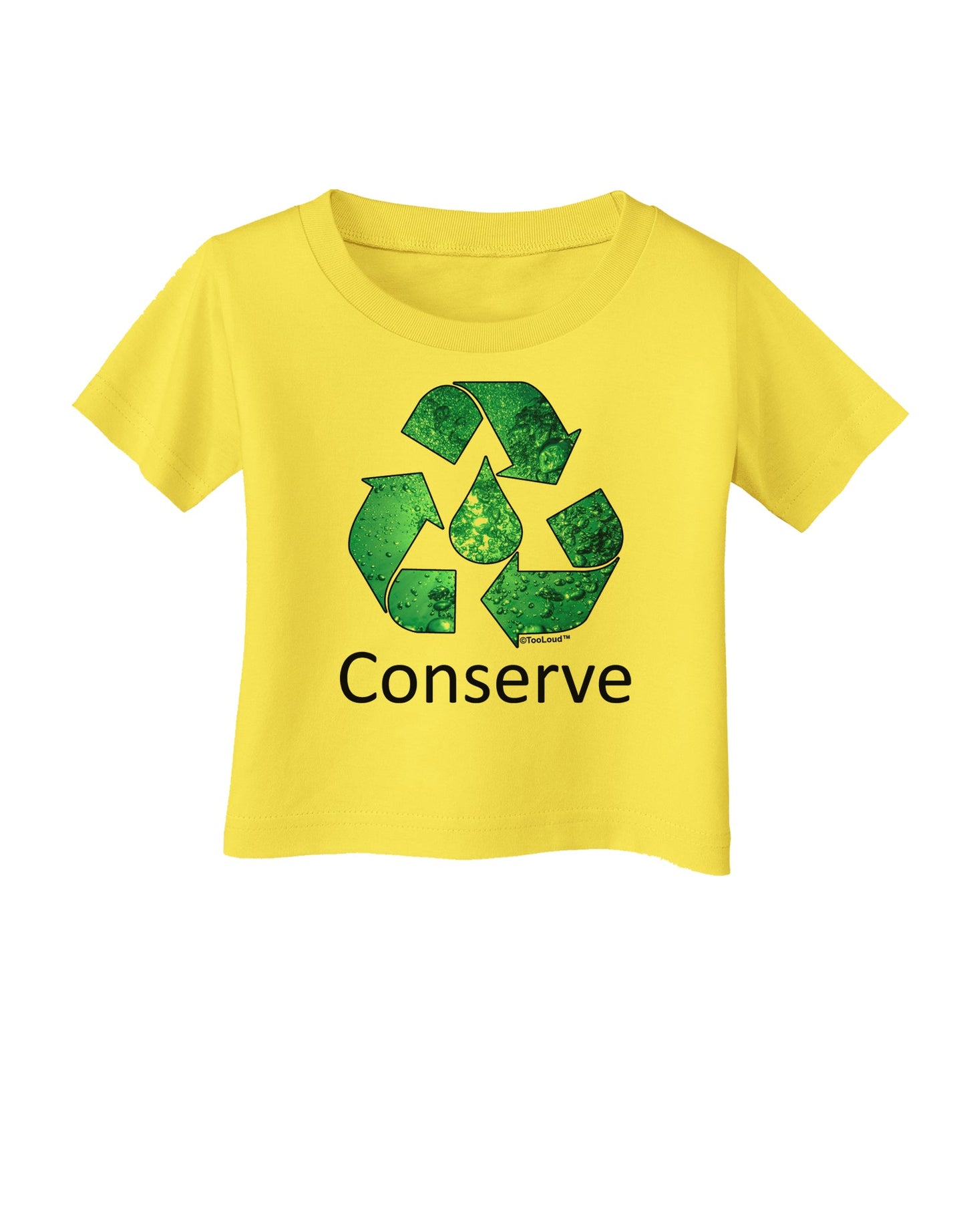 Water Conservation Text Infant T-Shirt by TooLoud-Infant T-Shirt-TooLoud-Yellow-06-Months-Davson Sales
