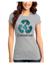 Water Conservation Text Juniors T-Shirt by TooLoud-Womens Juniors T-Shirt-TooLoud-Ash-Gray-Juniors Fitted X-Small-Davson Sales