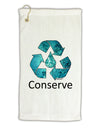 Water Conservation Text Micro Terry Gromet Golf Towel 16 x 25 inch by TooLoud-Golf Towel-TooLoud-White-Davson Sales