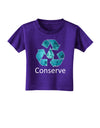 Water Conservation Text Toddler T-Shirt Dark by TooLoud-Toddler T-Shirt-TooLoud-Purple-2T-Davson Sales