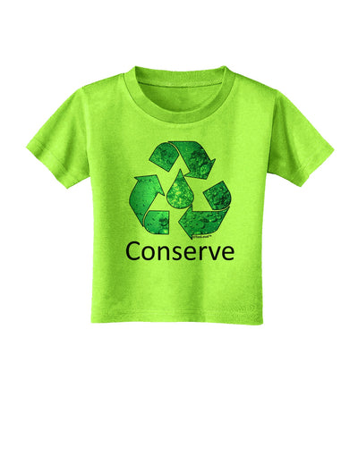 Water Conservation Text Toddler T-Shirt by TooLoud-Toddler T-Shirt-TooLoud-Lime-Green-2T-Davson Sales